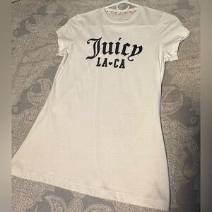 Juicy Couture White Logo Tee Women’s Small Y2K Graphic T-Shirt.